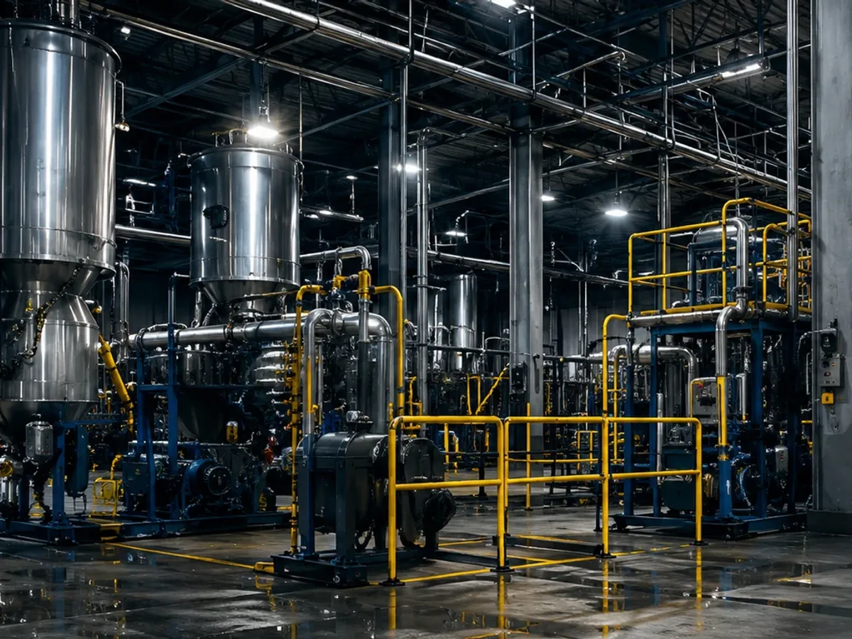 Industrial piping serviced by SFL Maintenance